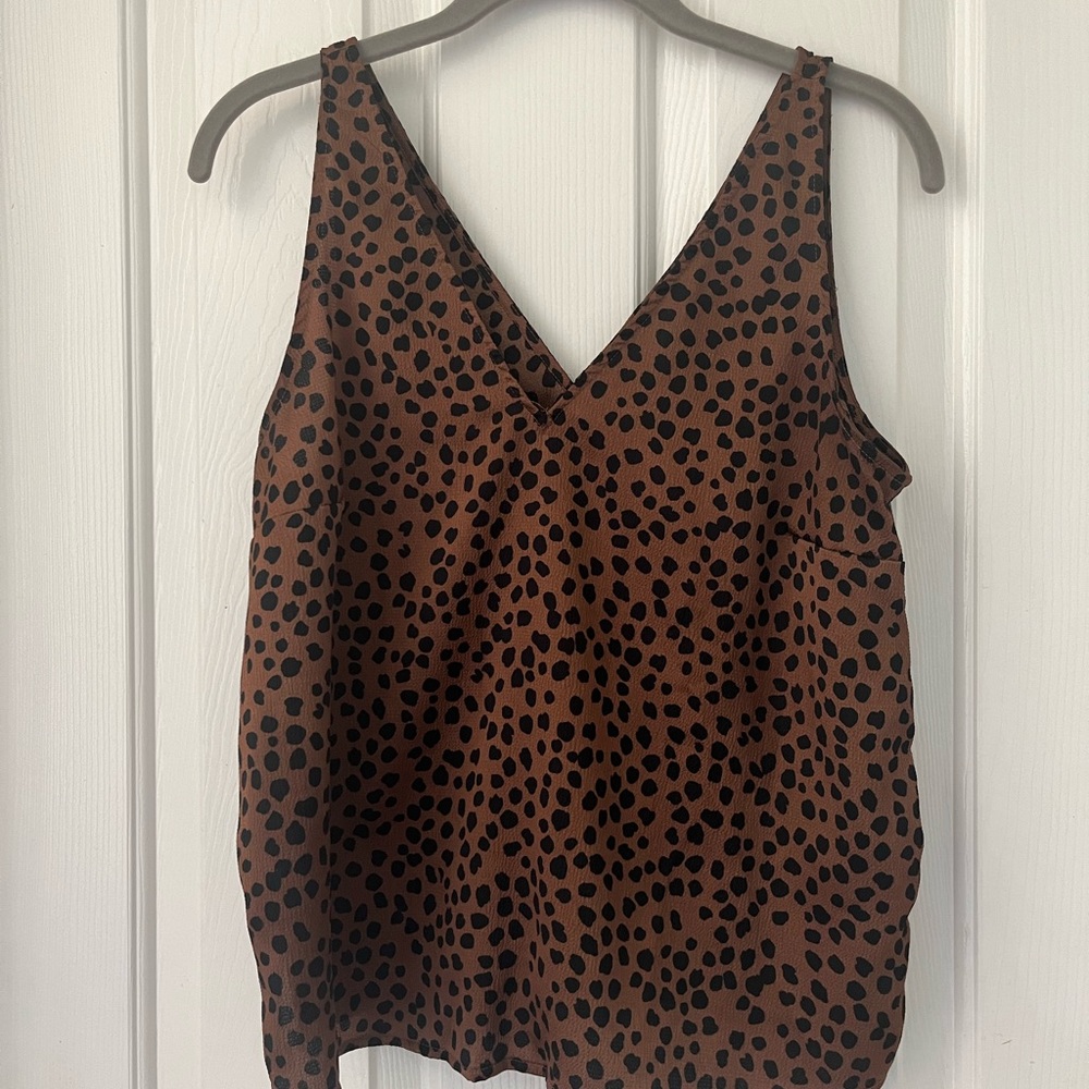 Old Navy Brown and Black Relaxed Camisole Top